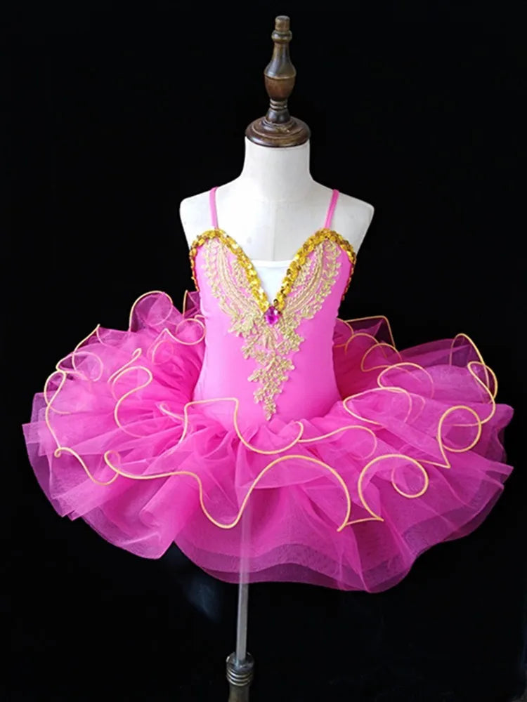 Professional Ballerina Ballet Tutu For Child Girls Adulto Dance Clothing Kids Pancake Tutu Ballet Costumes Leotards Ballet Dress