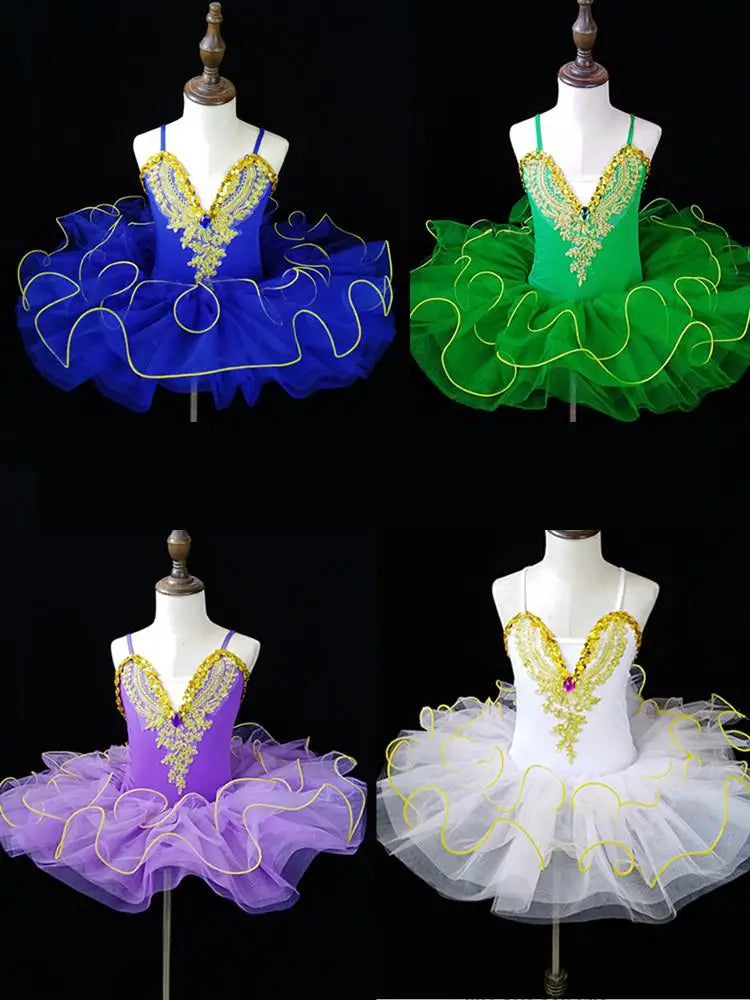 Professional Ballerina Ballet Tutu For Child Girls Adulto Dance Clothing Kids Pancake Tutu Ballet Costumes Leotards Ballet Dress
