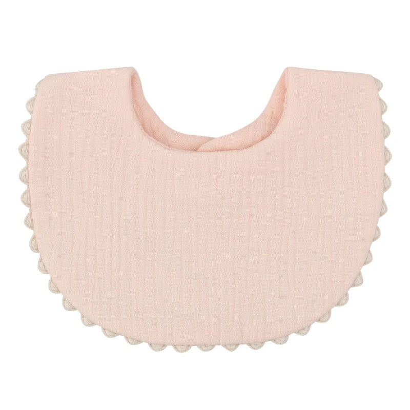 Cotton Gause Baby Bibs Solid Color Absorbent Baby Tassel Bib Newborn Burp Cloths Bandana Scarf for Kids Baby Girls Feeding Item