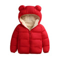 Baby Winter Coat Kids Casual Solid Cute Ear Hooded Down Jacket Overalls Snow Warm Clothes For Children Boys Girls Body