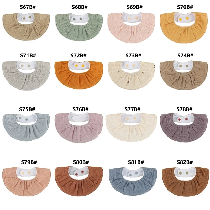Cotton Gause Baby Bibs Solid Color Absorbent Baby Tassel Bib Newborn Burp Cloths Bandana Scarf for Kids Baby Girls Feeding Item