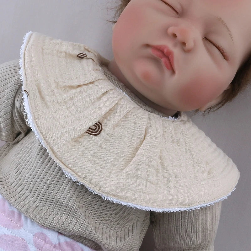 Cotton Gause Baby Bibs Solid Color Absorbent Baby Tassel Bib Newborn Burp Cloths Bandana Scarf for Kids Baby Girls Feeding Item