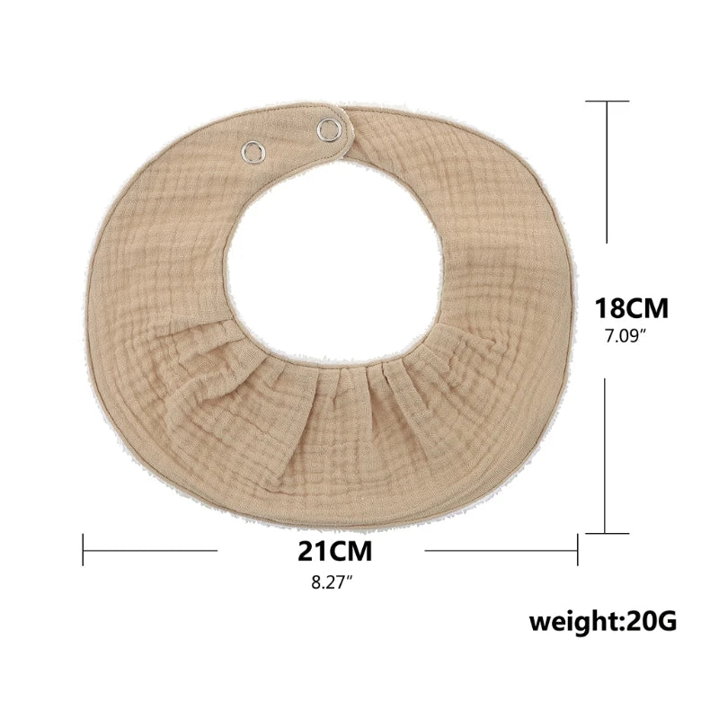 Cotton Gause Baby Bibs Solid Color Absorbent Baby Tassel Bib Newborn Burp Cloths Bandana Scarf for Kids Baby Girls Feeding Item