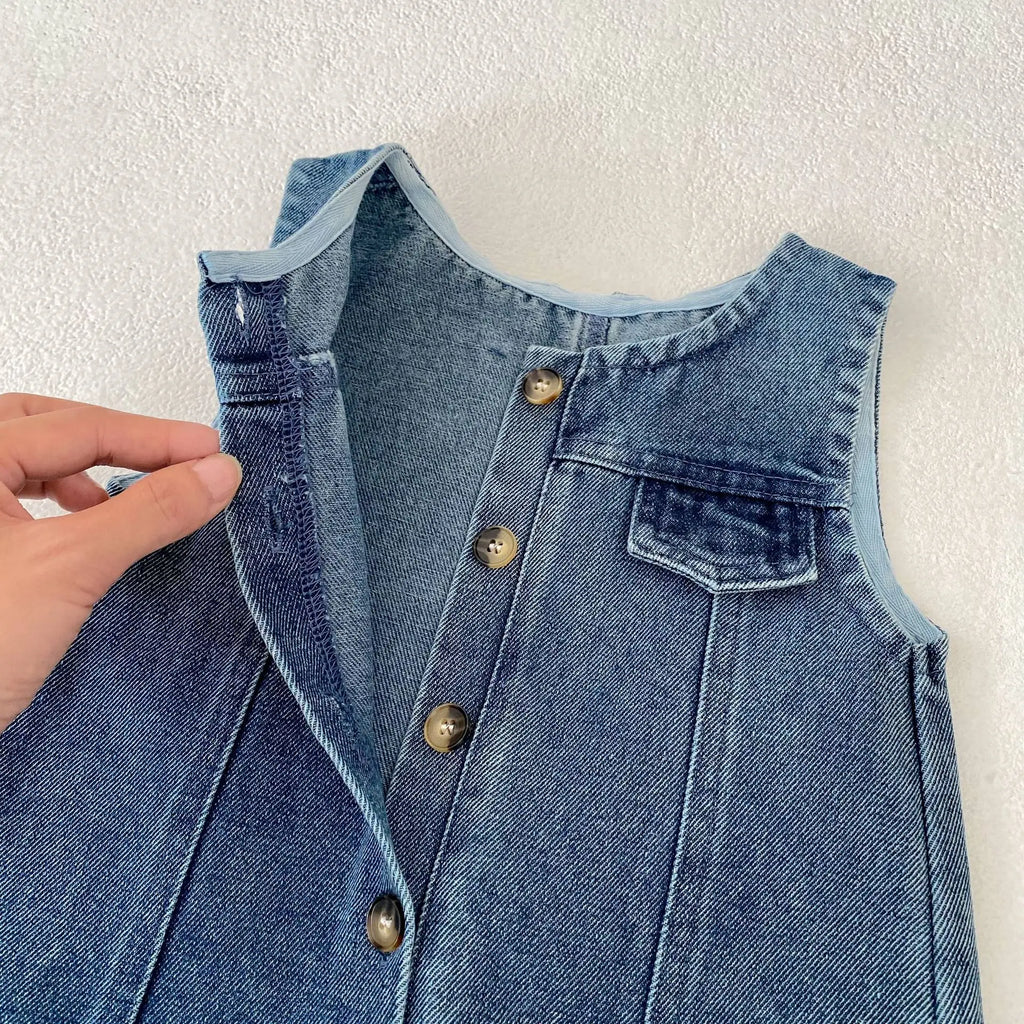 MILANCLE Baby Clothes Toddler Boys Denim Overalls Infant Girls Jumpsuits Fashion Playsuit
