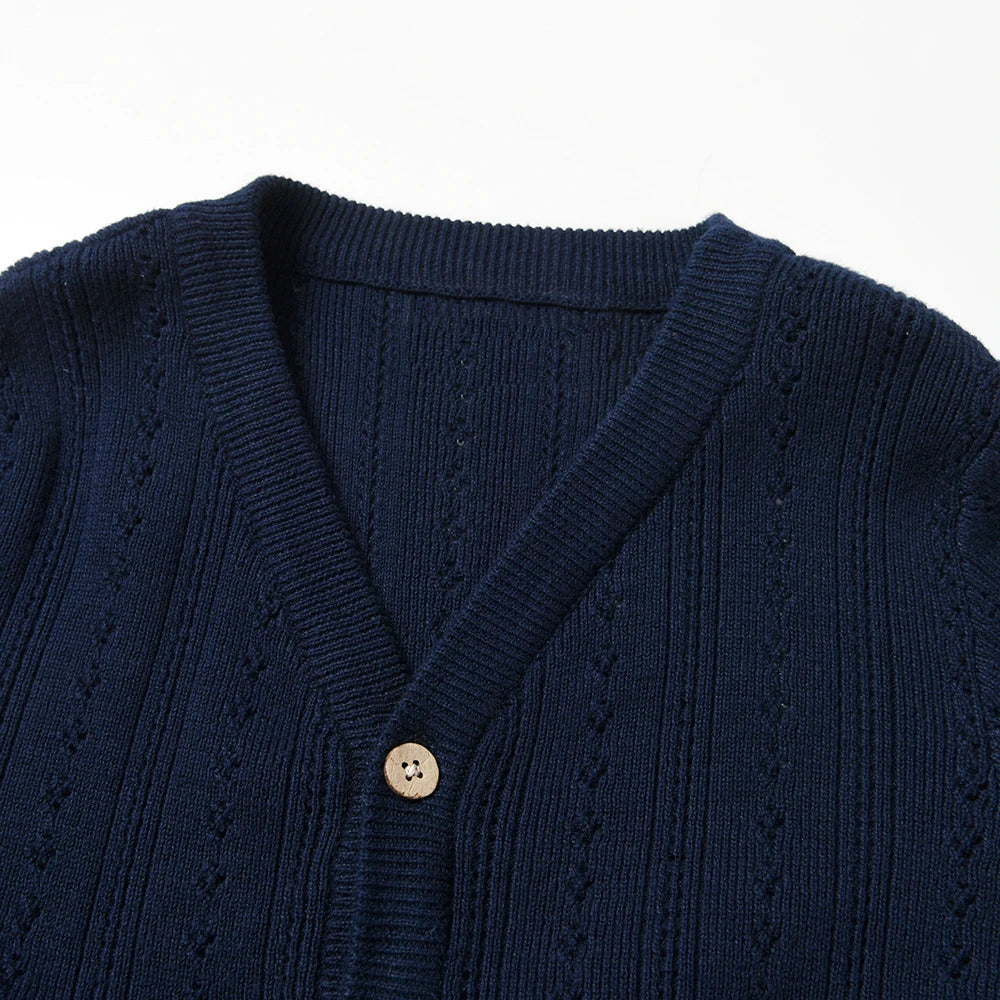 Knitted Cardigan for Kid Sweater Spring Autumn Children Clothes Unisex Boys Girls Single-Breasted Knit Sweaters Knitting Clothes