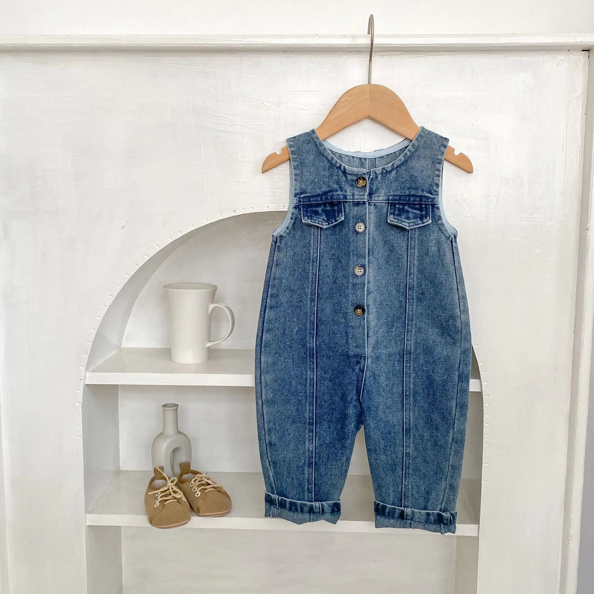 MILANCLE Baby Clothes Toddler Boys Denim Overalls Infant Girls Jumpsuits Fashion Playsuit