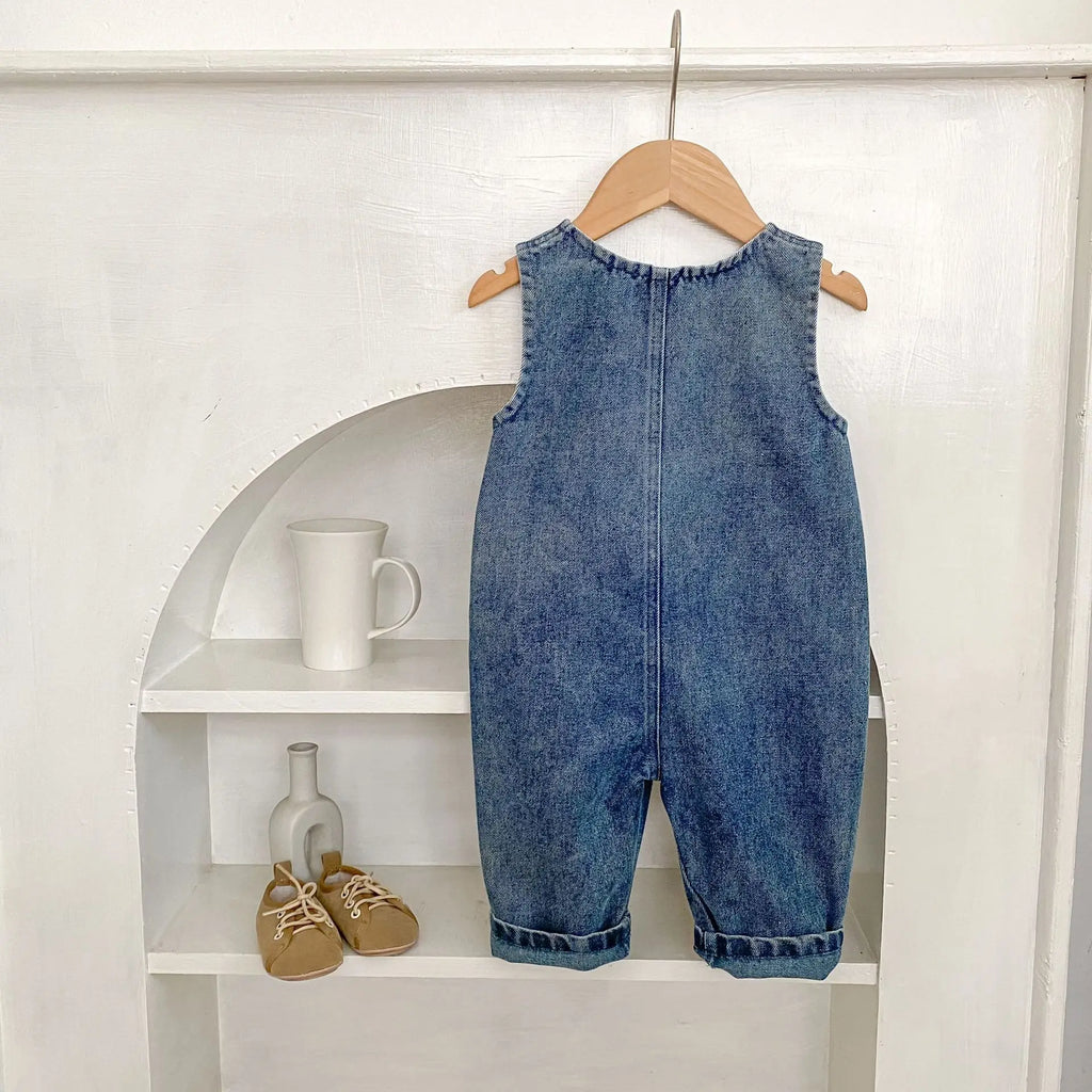 MILANCLE Baby Clothes Toddler Boys Denim Overalls Infant Girls Jumpsuits Fashion Playsuit