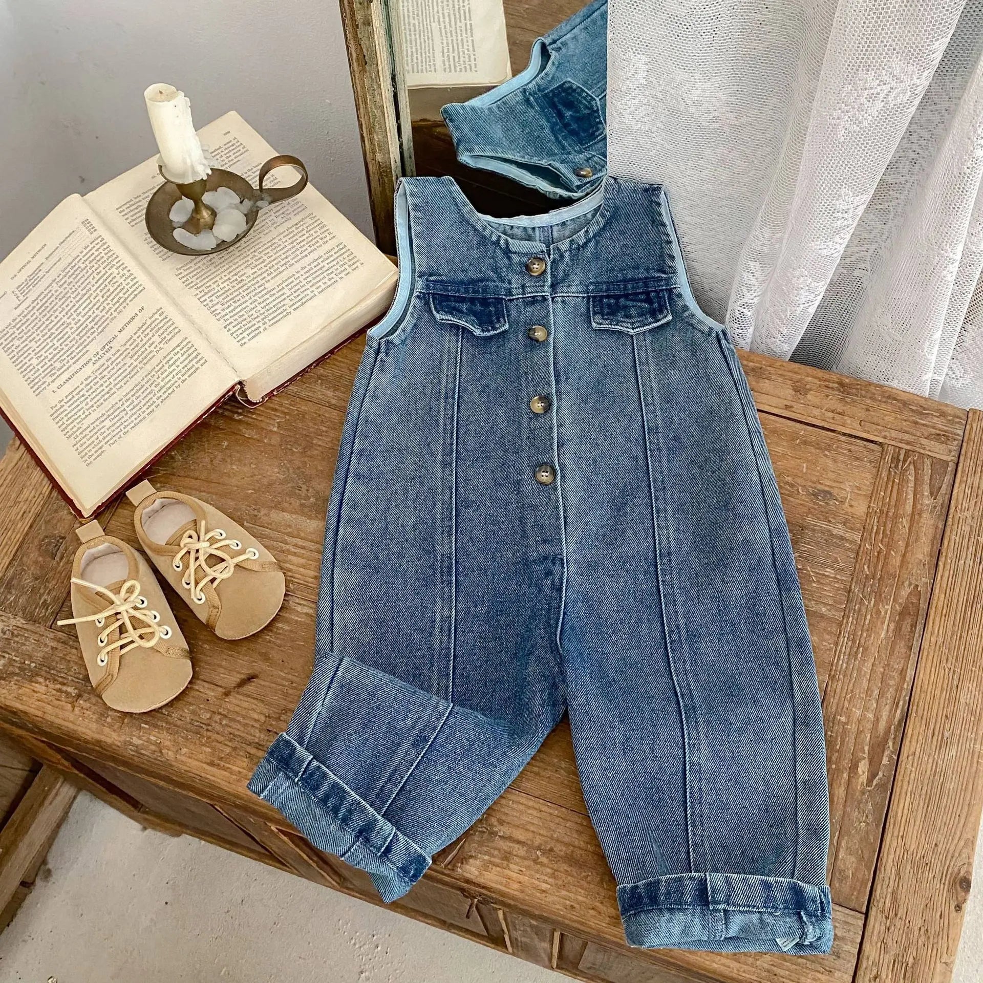 MILANCLE Baby Clothes Toddler Boys Denim Overalls Infant Girls Jumpsuits Fashion Playsuit