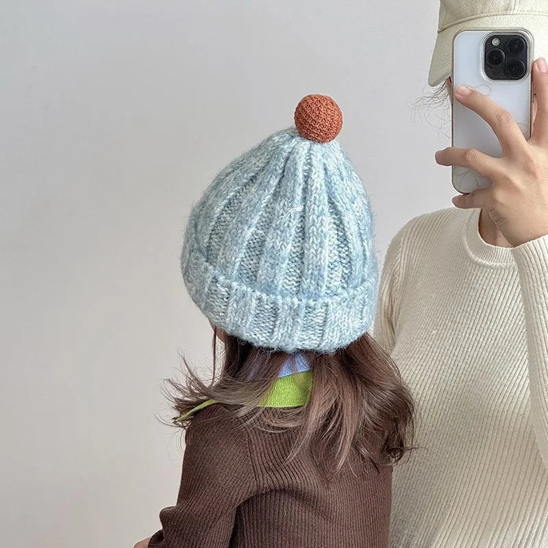 Baby Winter Knit Hat - Thick Warm Windproof Beanie, Stylish Slouchy Cap for Boys & Girls Toddlers