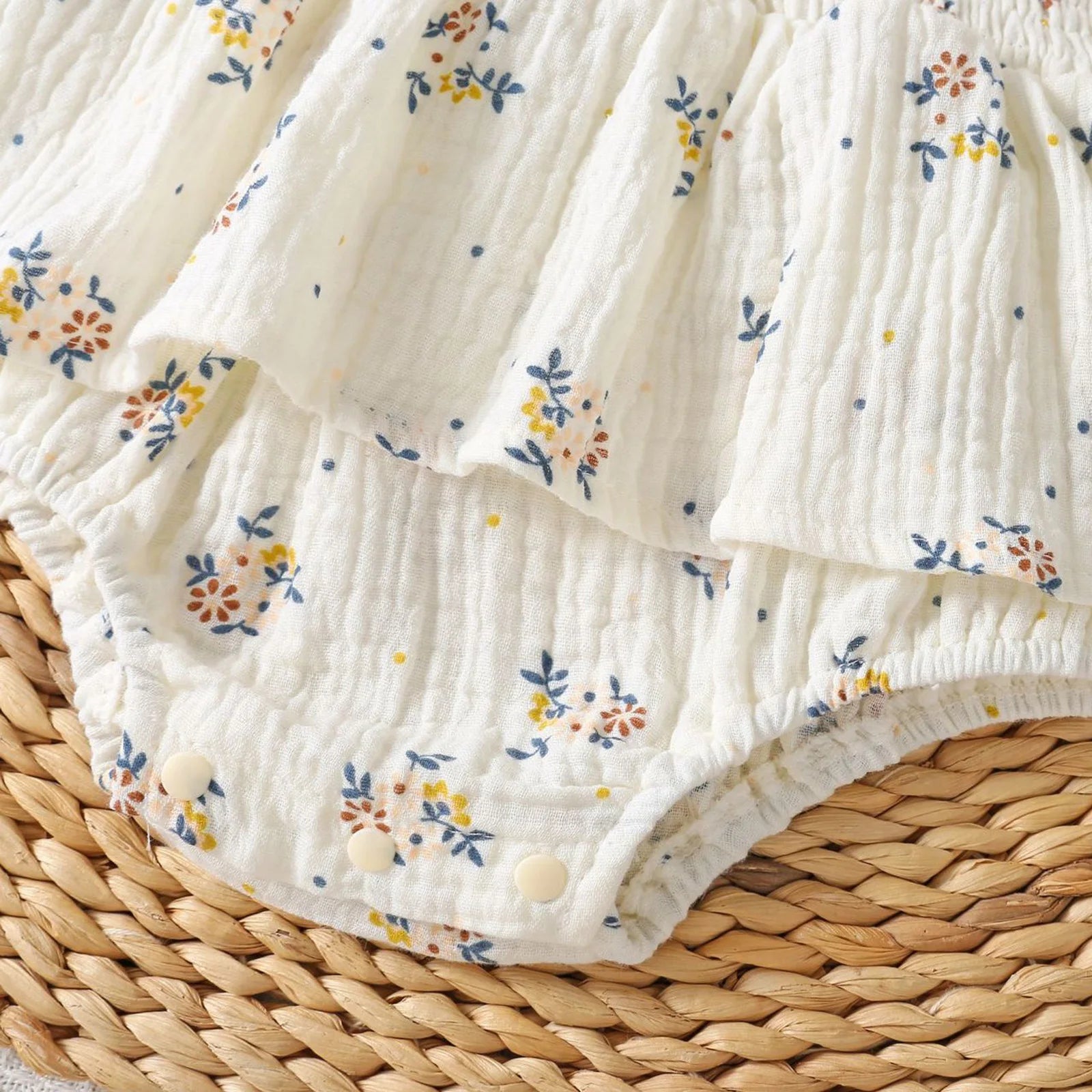 Little Girls Vacation Boho Romper Summer Casual Ruffles Flower Bodysuit Daily Beach Holiday Birthday Party Photography Costume