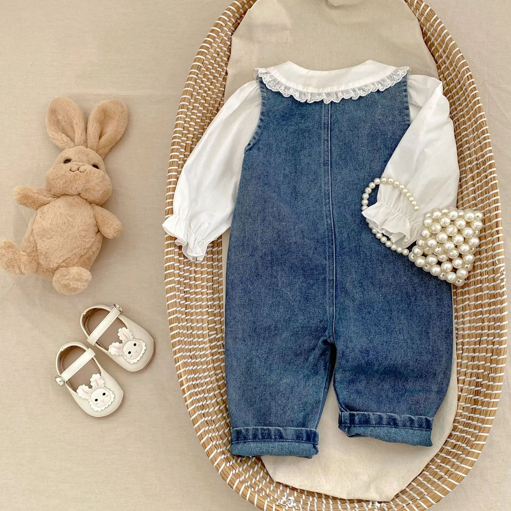 MILANCLE Baby Clothes Toddler Boys Denim Overalls Infant Girls Jumpsuits Fashion Playsuit