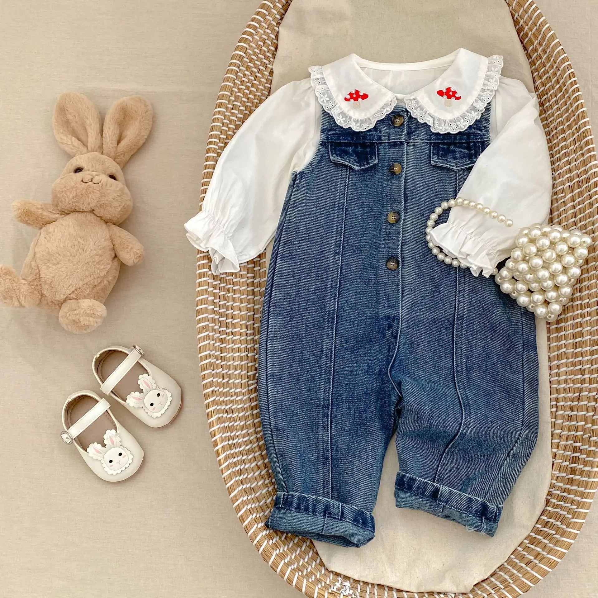 MILANCLE Baby Clothes Toddler Boys Denim Overalls Infant Girls Jumpsuits Fashion Playsuit