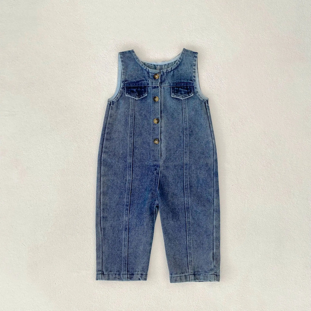 MILANCLE Baby Clothes Toddler Boys Denim Overalls Infant Girls Jumpsuits Fashion Playsuit