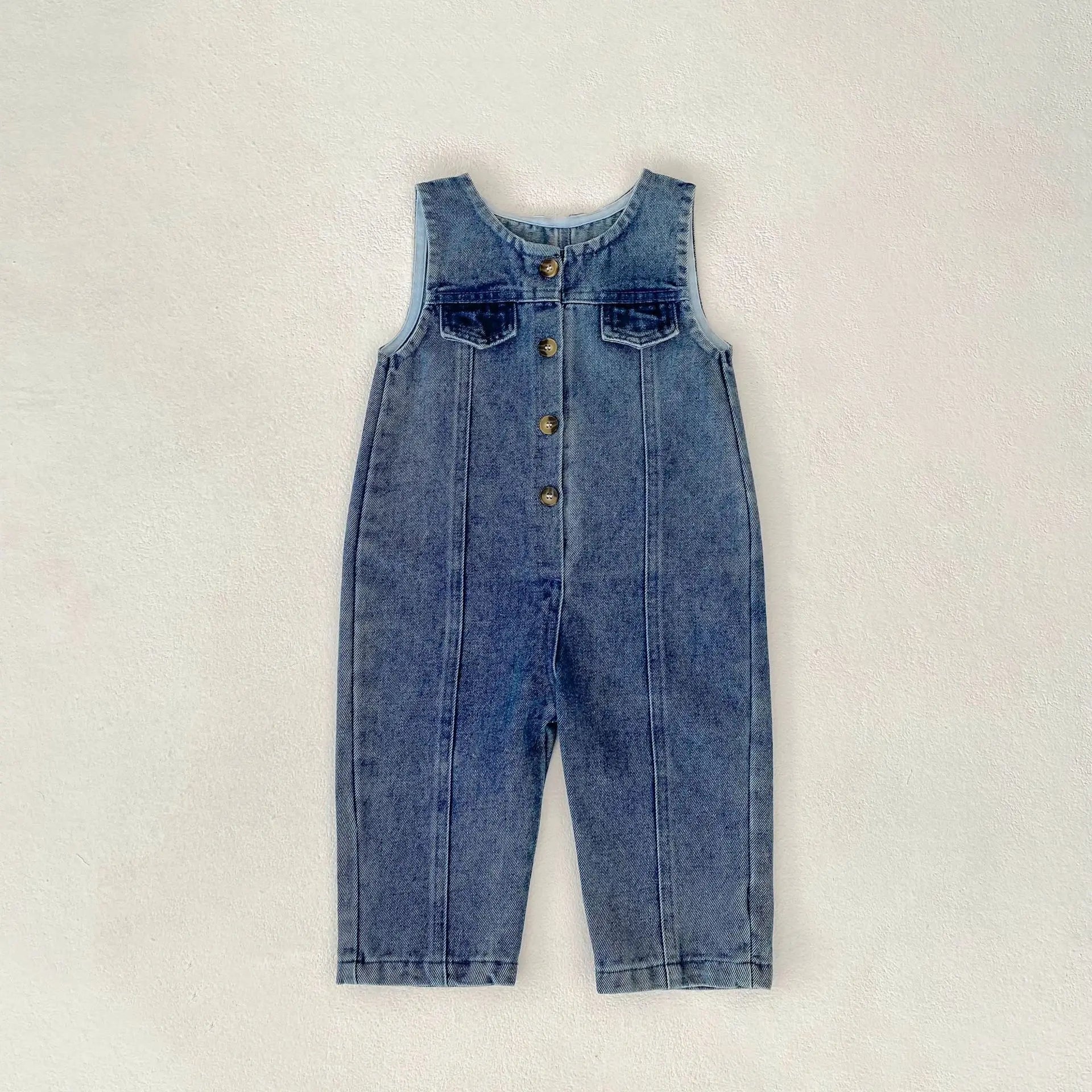 MILANCLE Baby Clothes Toddler Boys Denim Overalls Infant Girls Jumpsuits Fashion Playsuit