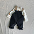 2026 Spring New Baby Fashion Denim Overalls Infant Boy Loose Strap Trousers Girls Solid Versatile Casual Pants Toddler Jeans