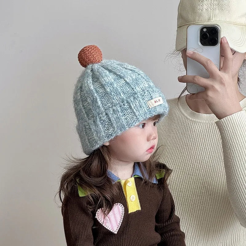 Baby Winter Knit Hat - Thick Warm Windproof Beanie, Stylish Slouchy Cap for Boys & Girls Toddlers