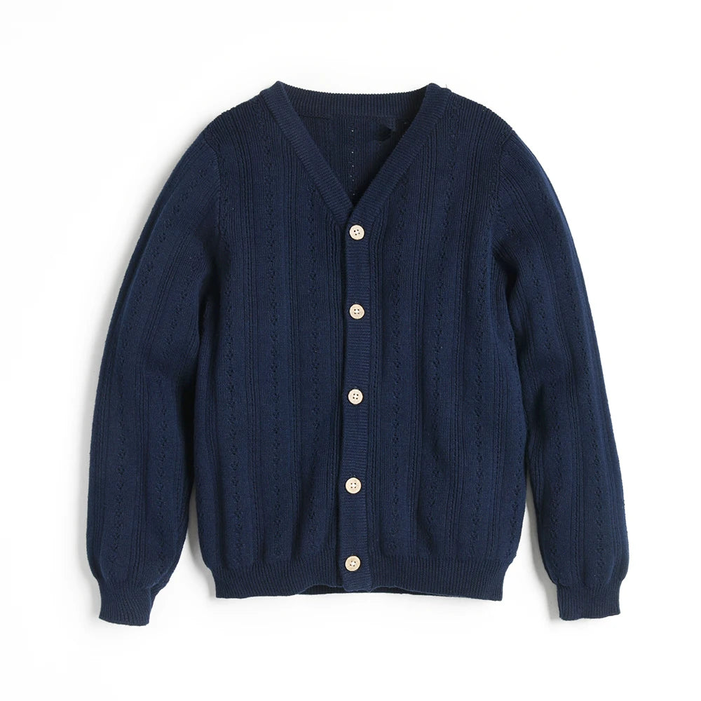 Knitted Cardigan for Kid Sweater Spring Autumn Children Clothes Unisex Boys Girls Single-Breasted Knit Sweaters Knitting Clothes