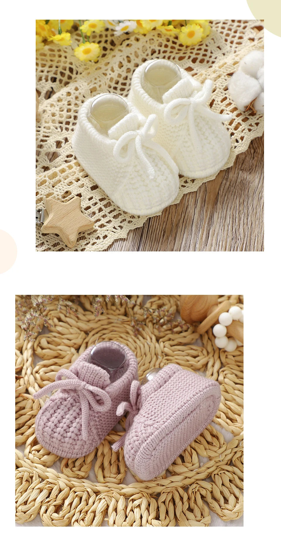 Baby Girls Shoes Hand Knitting Newborn Infant Boys Socks Booties 0-18m Soft Soled Anti-Slip Toddler Outdoor Indoor First Walkers