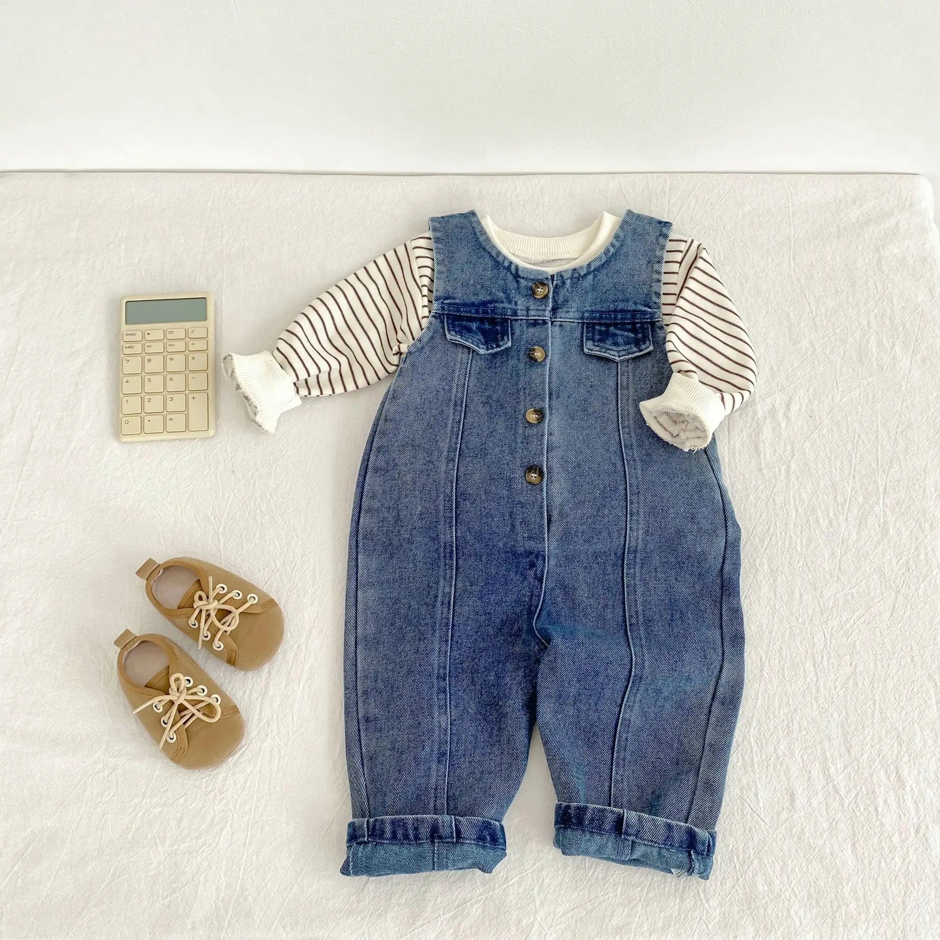 MILANCLE Baby Clothes Toddler Boys Denim Overalls Infant Girls Jumpsuits Fashion Playsuit