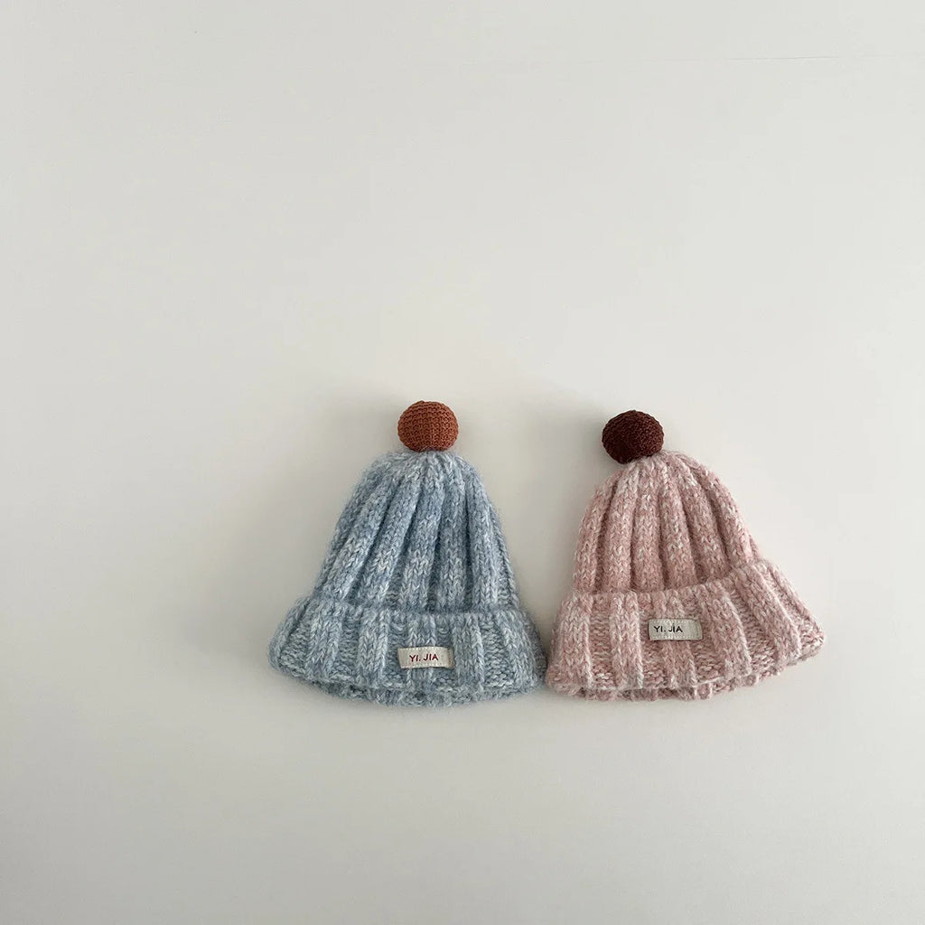Baby Winter Knit Hat - Thick Warm Windproof Beanie, Stylish Slouchy Cap for Boys & Girls Toddlers