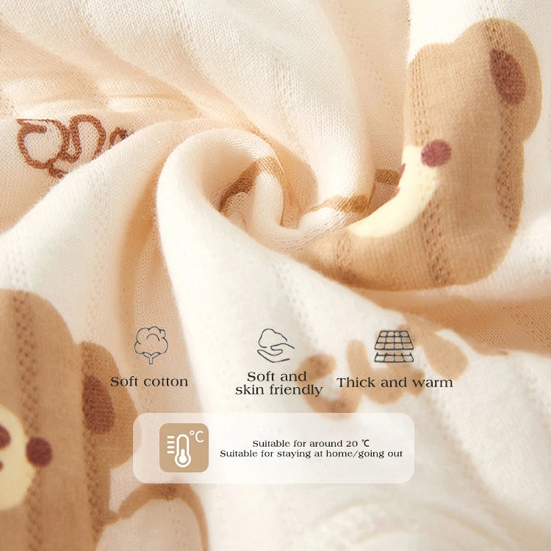 Thick Cotton Newborn Jumpsuit Cute Bear Romper Infant Crawling Clothes Winter Long Sleeved Bodysuit Boy Girl Kids Onesie Pajamas