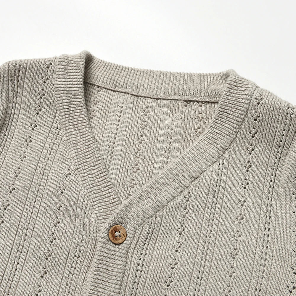 Knitted Cardigan for Kid Sweater Spring Autumn Children Clothes Unisex Boys Girls Single-Breasted Knit Sweaters Knitting Clothes