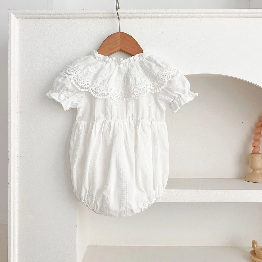 Little Girls Vacation Boho Romper Summer Casual Ruffles Flower Bodysuit Daily Beach Holiday Birthday Party Photography Costume