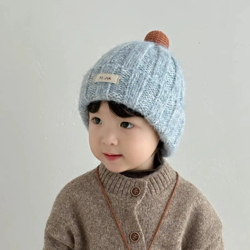 Baby Winter Knit Hat - Thick Warm Windproof Beanie, Stylish Slouchy Cap for Boys & Girls Toddlers