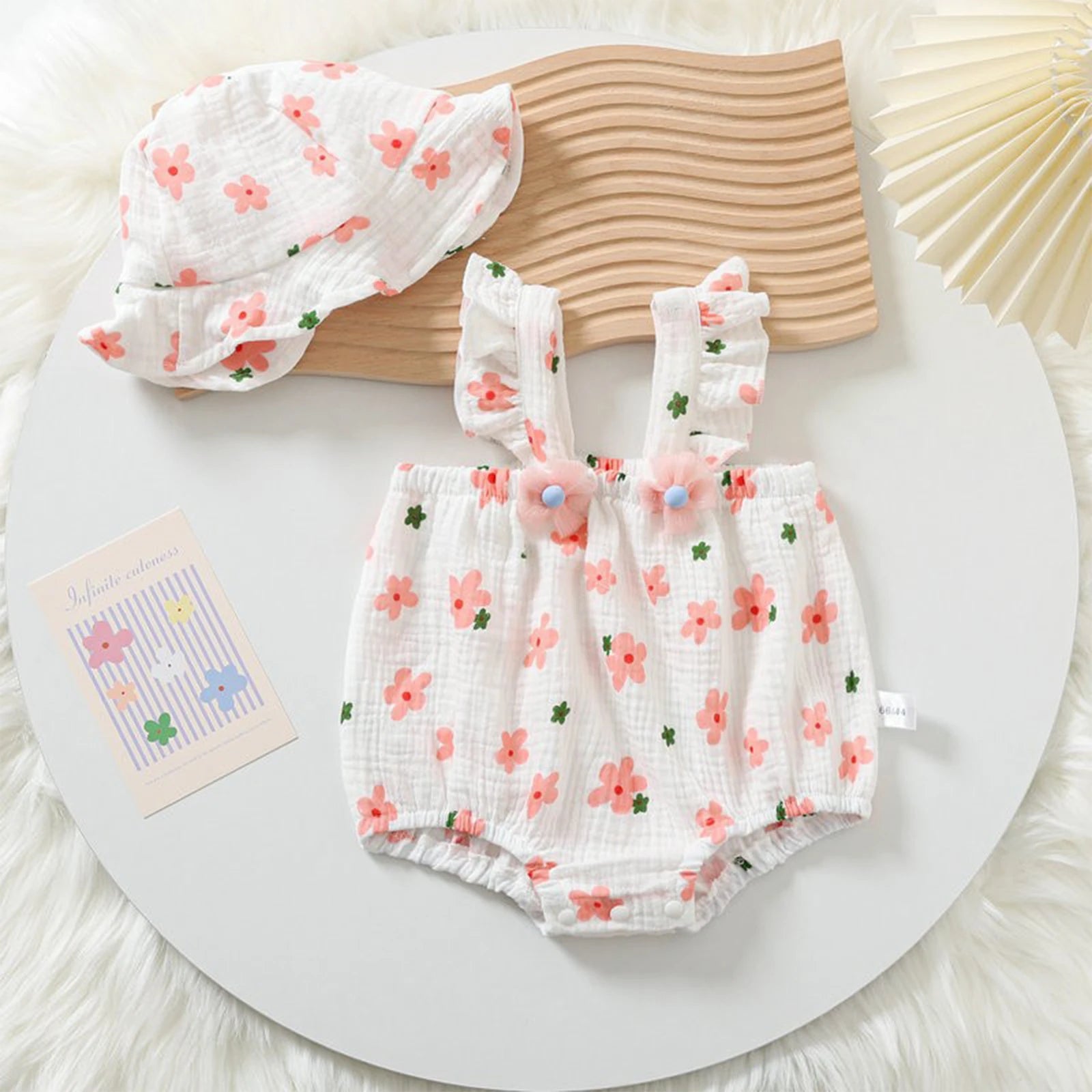 Little Girls Vacation Boho Romper Summer Casual Ruffles Flower Bodysuit Daily Beach Holiday Birthday Party Photography Costume