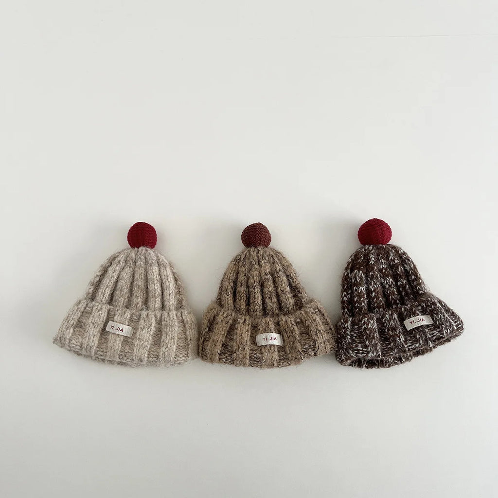 Baby Winter Knit Hat - Thick Warm Windproof Beanie, Stylish Slouchy Cap for Boys & Girls Toddlers