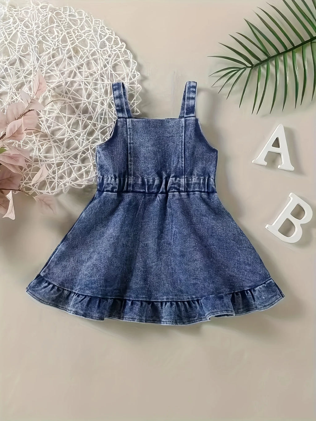 Baby Girl's Denim Romper Dress Infant Backless Overalls Clothing Kids Fashion Outfit Baby Girl's Clothing