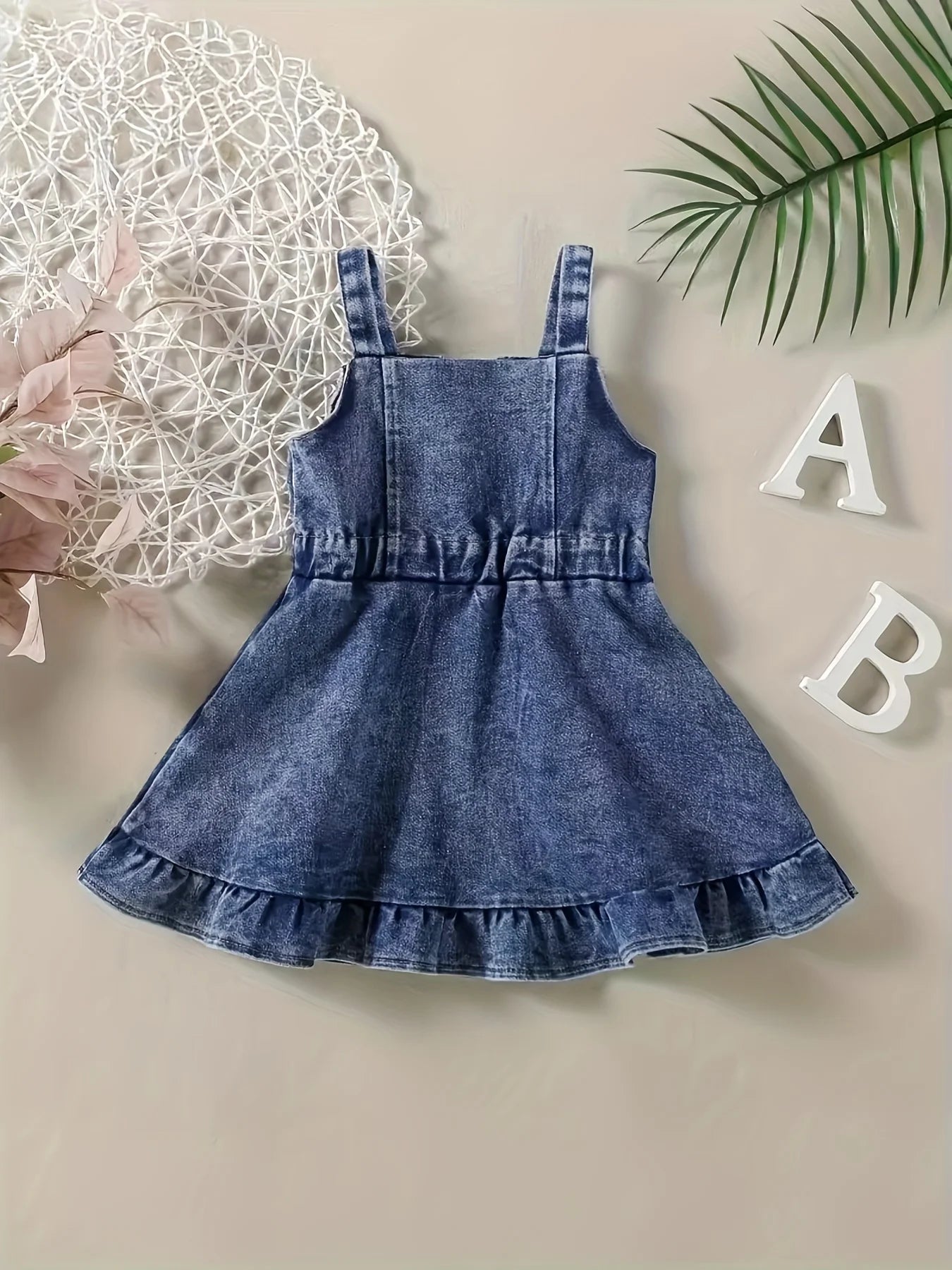 Baby Girl's Denim Romper Dress Infant Backless Overalls Clothing Kids Fashion Outfit Baby Girl's Clothing
