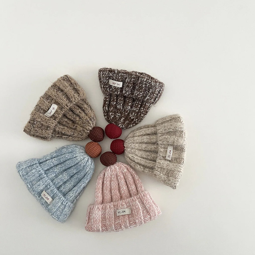Baby Winter Knit Hat - Thick Warm Windproof Beanie, Stylish Slouchy Cap for Boys & Girls Toddlers