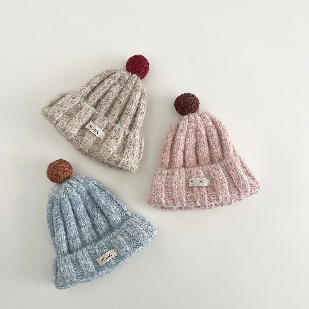 Baby Winter Knit Hat - Thick Warm Windproof Beanie, Stylish Slouchy Cap for Boys & Girls Toddlers