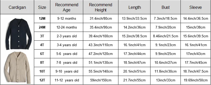 Knitted Cardigan for Kid Sweater Spring Autumn Children Clothes Unisex Boys Girls Single-Breasted Knit Sweaters Knitting Clothes