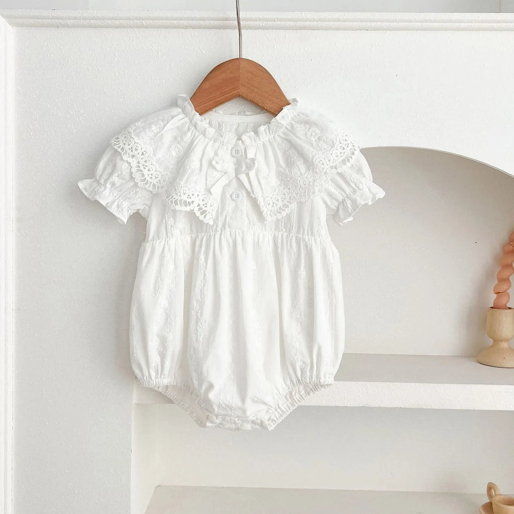 Little Girls Vacation Boho Romper Summer Casual Ruffles Flower Bodysuit Daily Beach Holiday Birthday Party Photography Costume