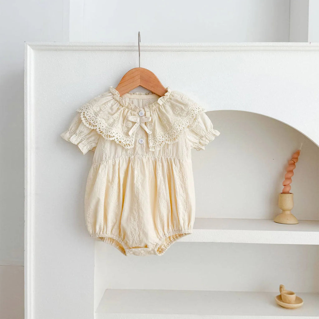 Little Girls Vacation Boho Romper Summer Casual Ruffles Flower Bodysuit Daily Beach Holiday Birthday Party Photography Costume