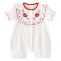 Little Girls Vacation Boho Romper Summer Casual Ruffles Flower Bodysuit Daily Beach Holiday Birthday Party Photography Costume