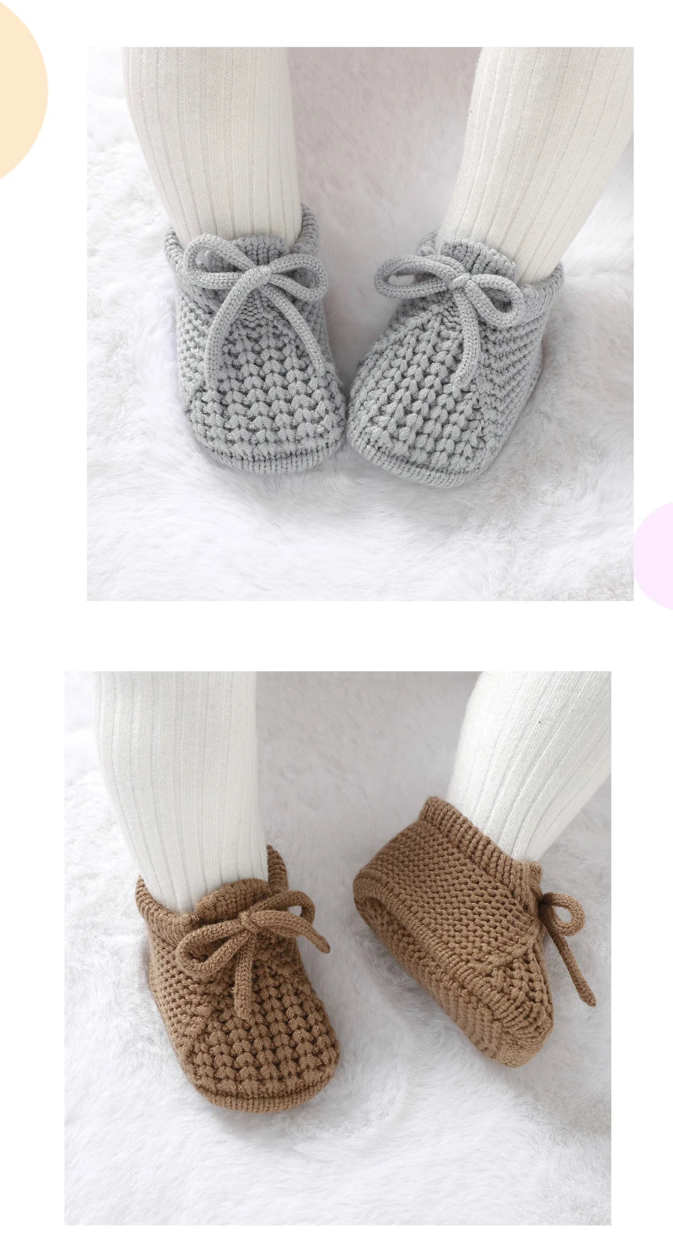 Baby Girls Shoes Hand Knitting Newborn Infant Boys Socks Booties 0-18m Soft Soled Anti-Slip Toddler Outdoor Indoor First Walkers