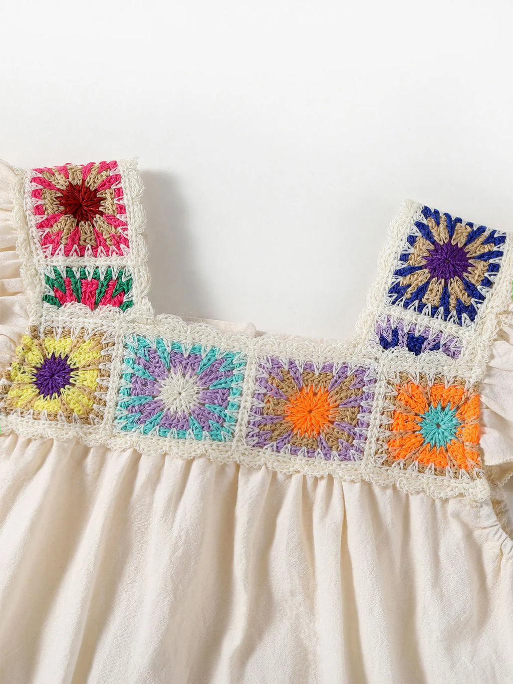 Little Girls Vacation Boho Romper Summer Casual Ruffles Flower Bodysuit Daily Beach Holiday Birthday Party Photography Costume