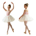 Toddler Kids Girls Ballet Tutu Lyrical Dance Dress Ballerina Performance Costume Adjustable Straps Bowknot Ruffles Bubble Dress