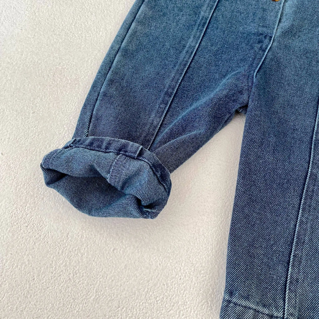 MILANCLE Baby Clothes Toddler Boys Denim Overalls Infant Girls Jumpsuits Fashion Playsuit