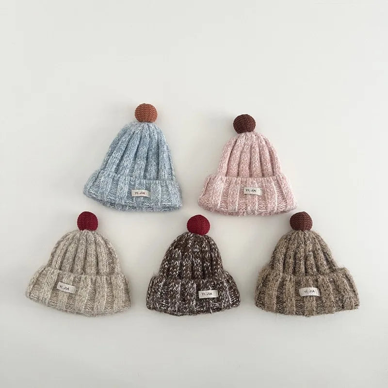 Baby Winter Knit Hat - Thick Warm Windproof Beanie, Stylish Slouchy Cap for Boys & Girls Toddlers